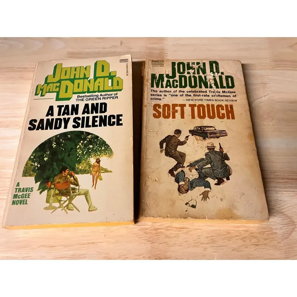 John D MacDonald Paperback Books Lot of (2)‎ Vintage Tan Touch 1970s